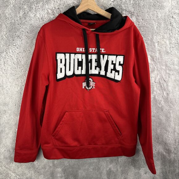 Ohio State Scarlet & Gray Buckeyes Embroidered Hoodie Size Medium - Picture 1 of 7